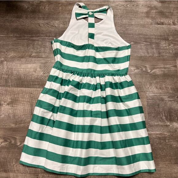 Jodi Kristopher Green White Striped Dress Size 11 - Picture 8 of 11